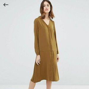 ASOS WAREHOUSE DROPWAIST SHIRT DRESS